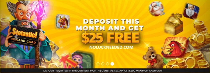 Slotastic no deposit active bonuses