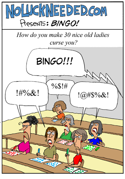 Funny Bingo Cartoons | Bingo Jokes | Gambling Jokes Cartoon